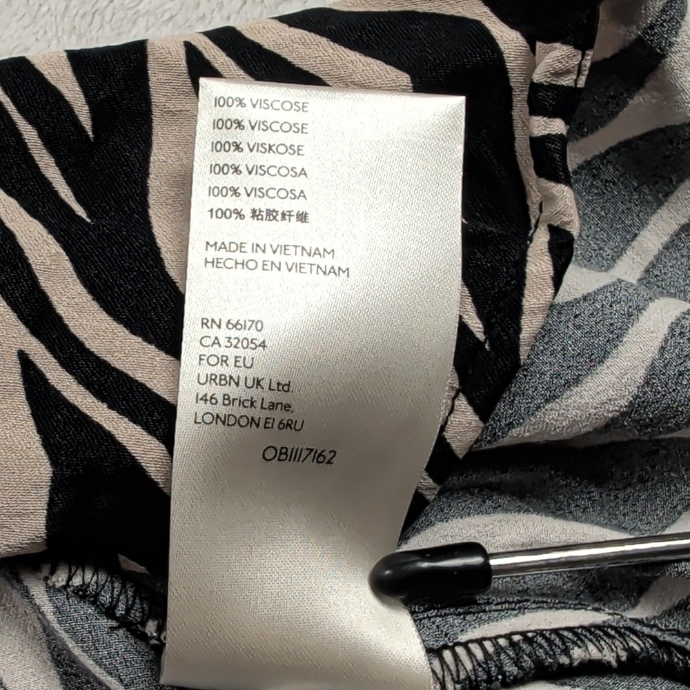Maeve Anthropologie Zebra Print Ruffle Midi High Low Skirt Size M - Picture 11 of 12